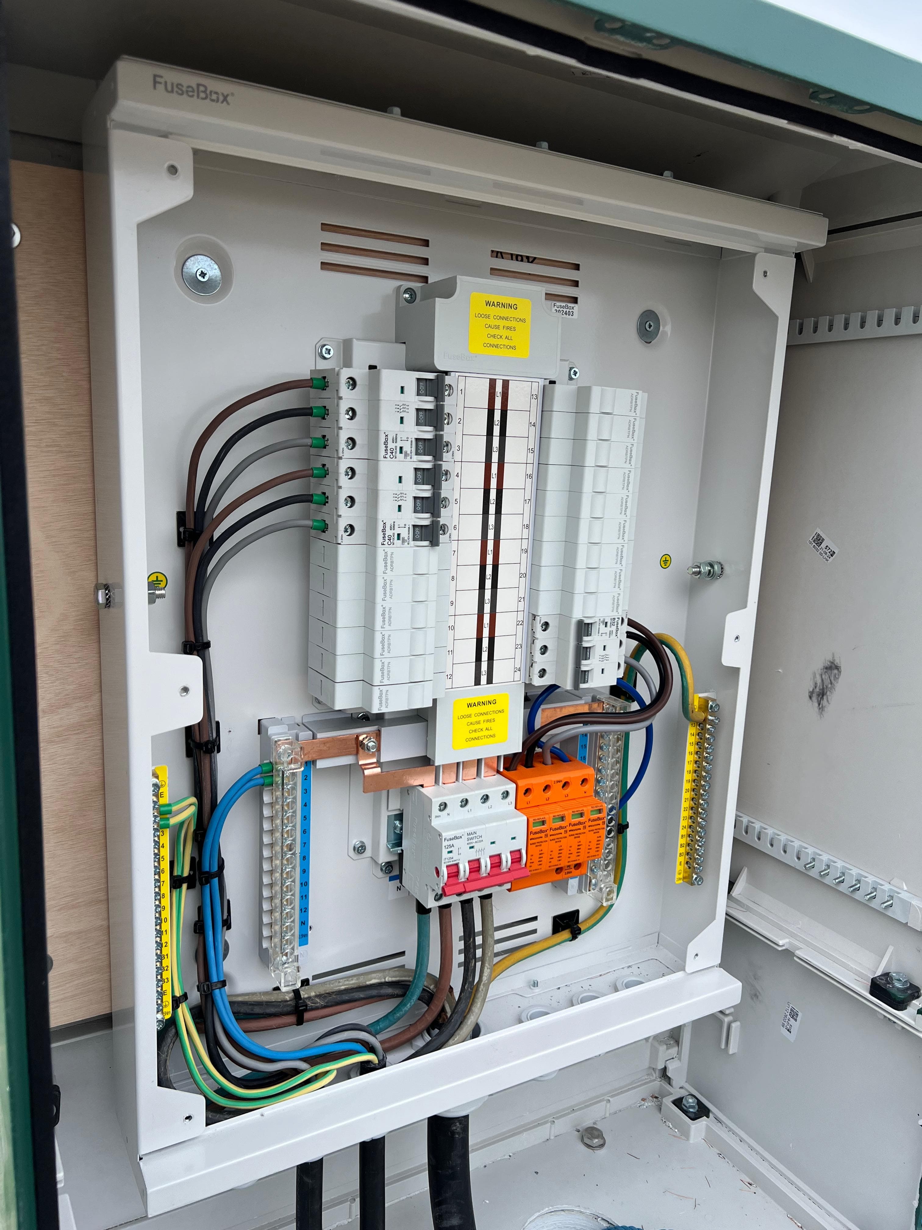 Solar PV AC distribution board, CCR Energy Aberthaw.