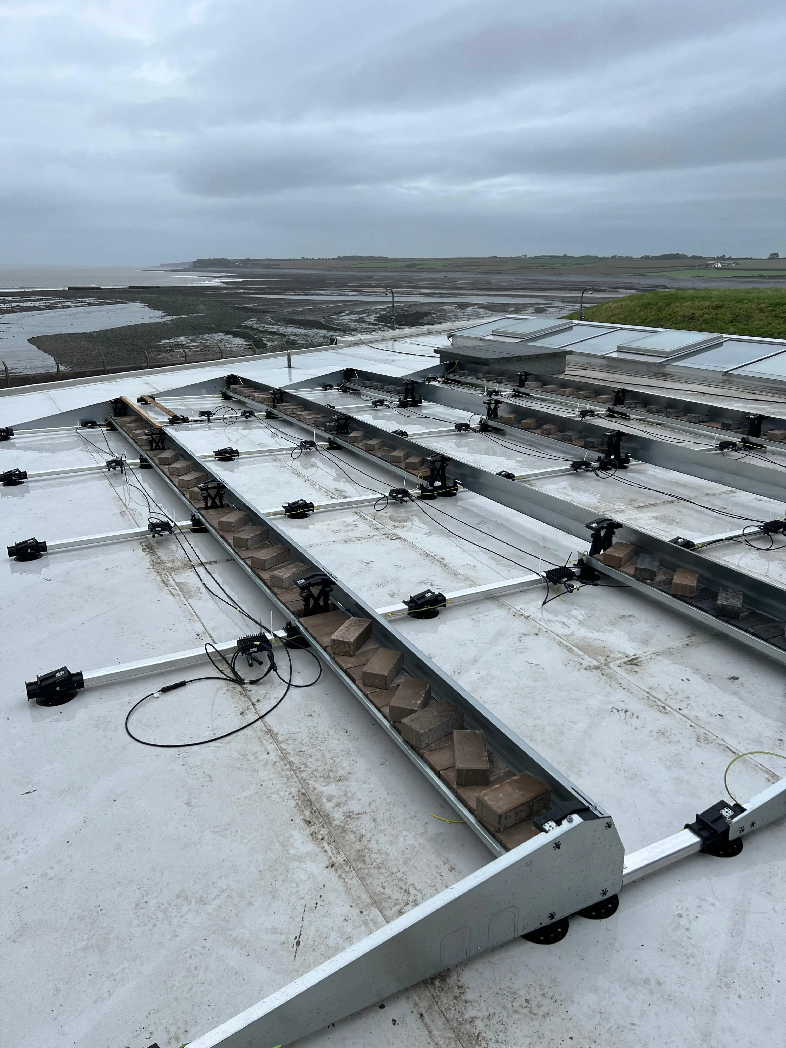 Solar PV mounting frame, CCR Energy Aberthaw.