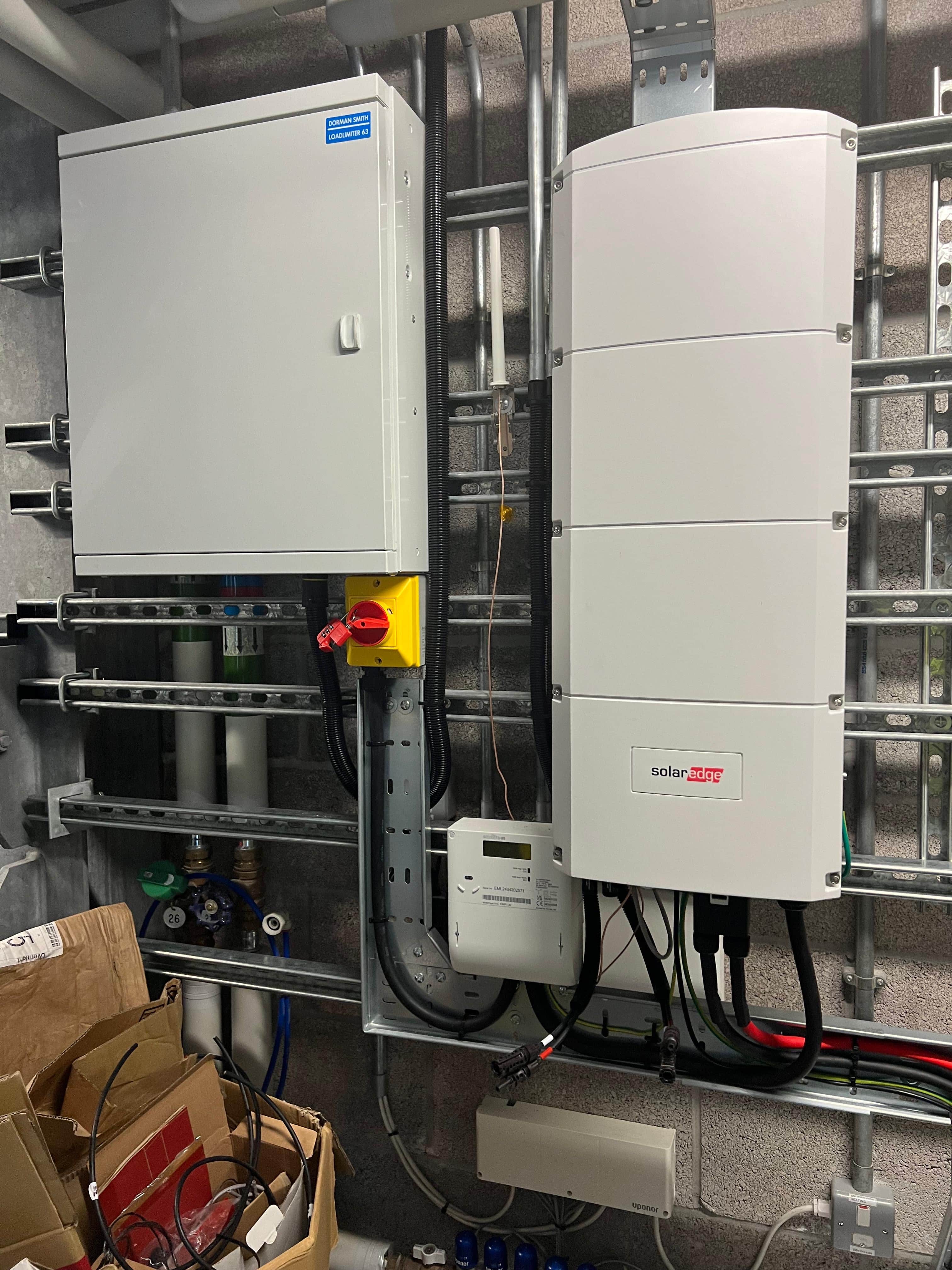 SolarEdge inverter installation, CCR Energy Aberthaw.