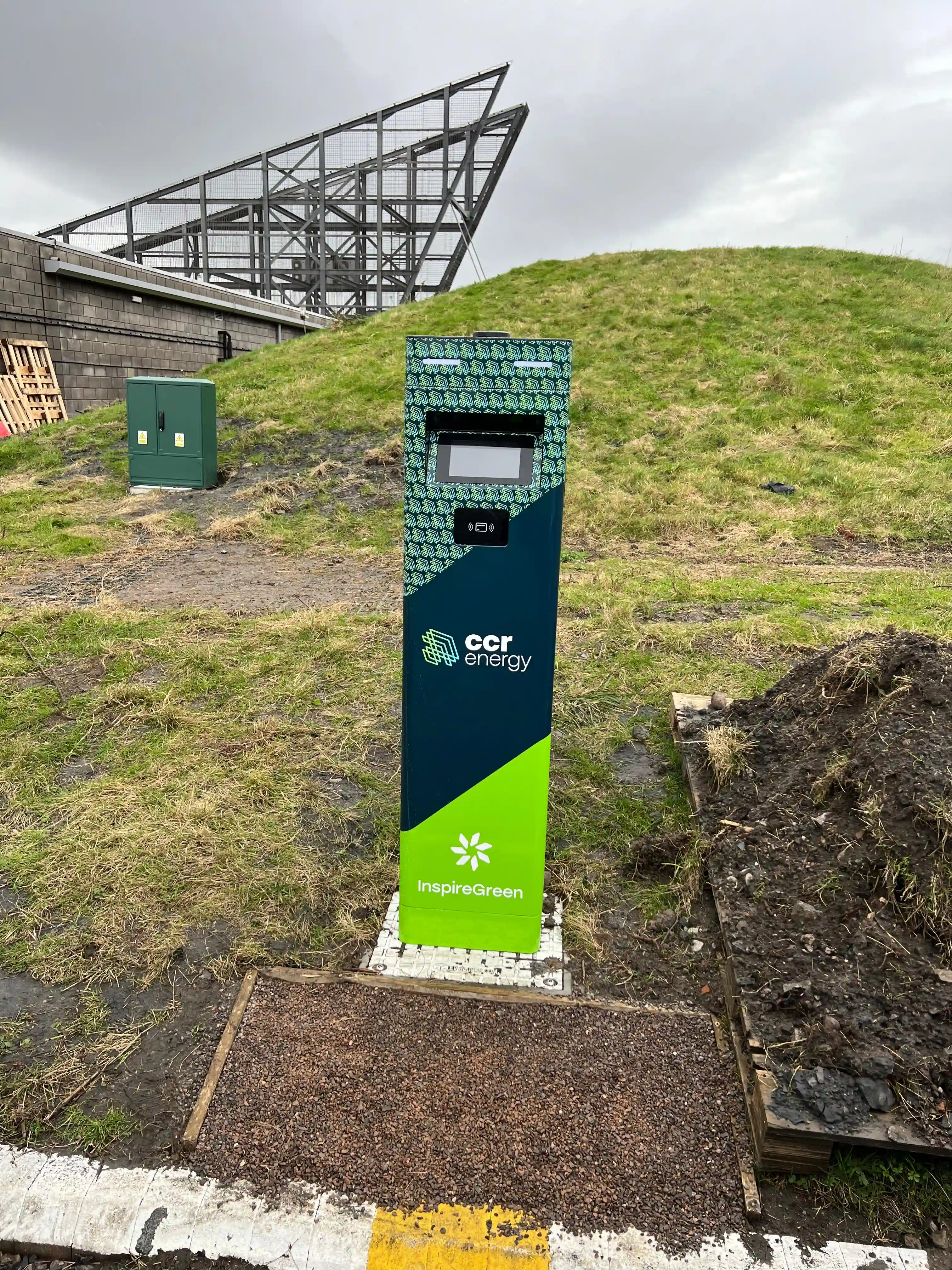CCR Energy EV charging point installation, Aberthaw.