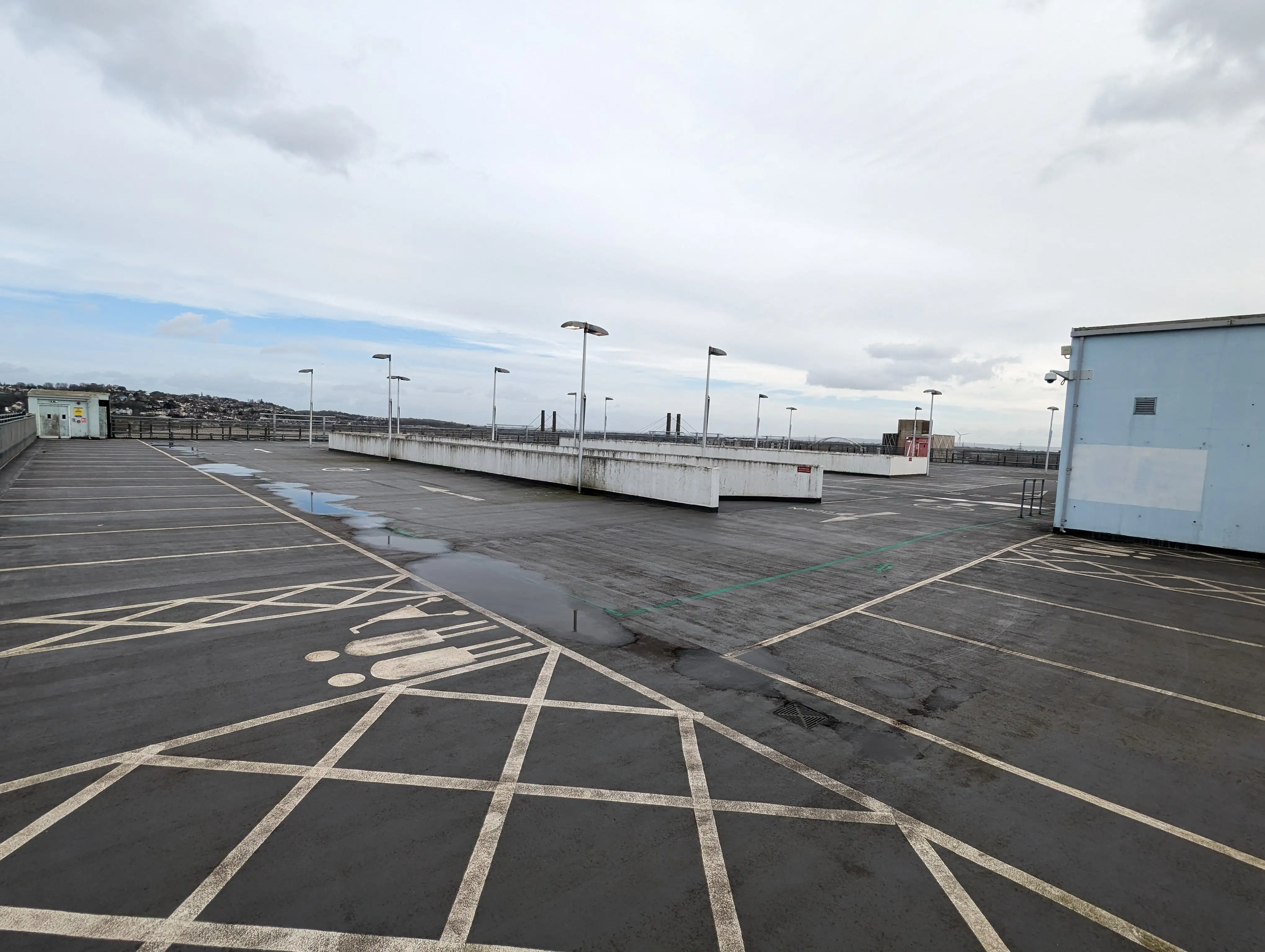 Kingsway Centre rooftop before solar PV installation, Newport.