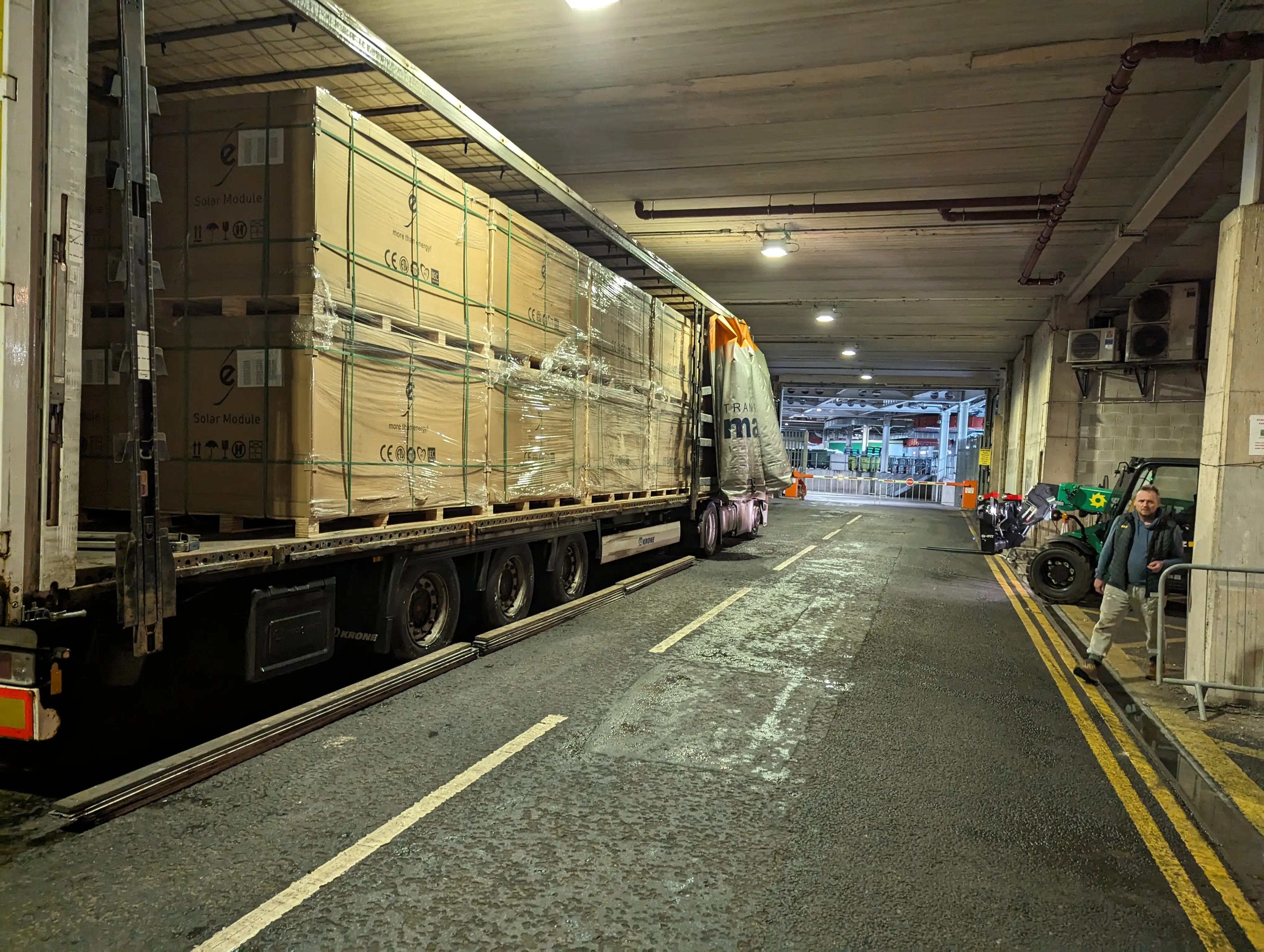 Solar panel delivery to Newport Kingsway Centre