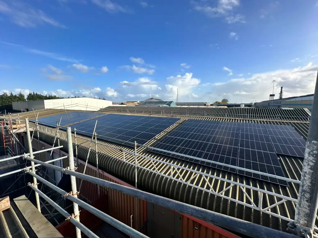 Commercial rooftop solar PV installation by InspireGreen at Boomerang Cardiff — renewable energy for a third sector charity tackling poverty and homelessness in South Wales.