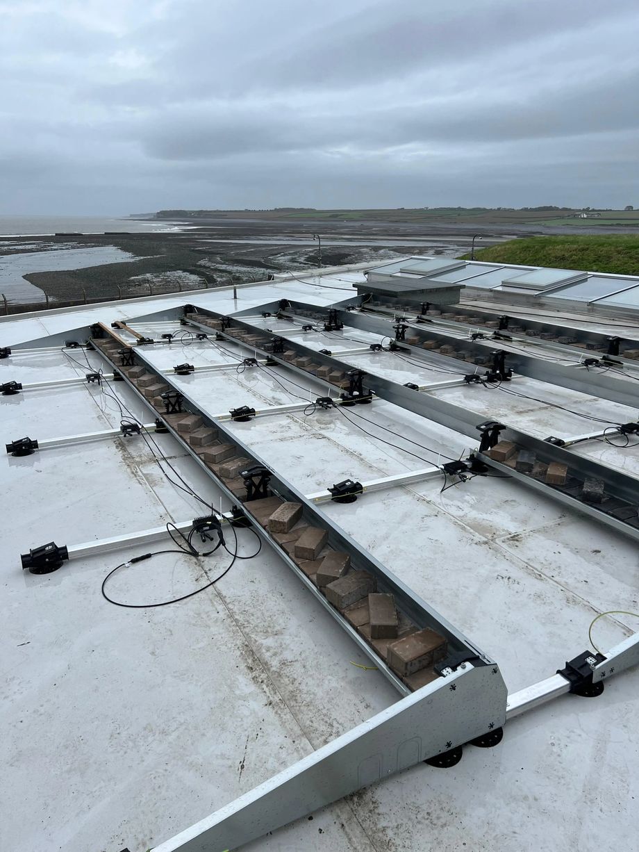 Solar PV mounting frame, CCR Energy Aberthaw.